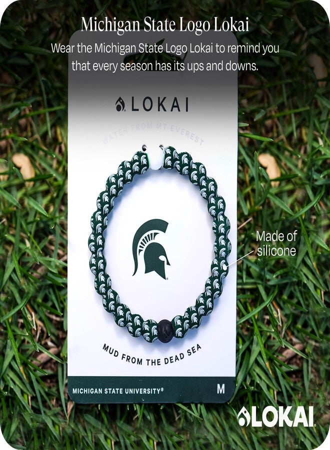 Lokai Collegiate Silicone Beaded Bracelet for Women & Men, Michigan State - Large, 7 Inch Circumference - Silicone Jewelry Fashion Bracelet Slides-On for Comfortable Fit - Image 2